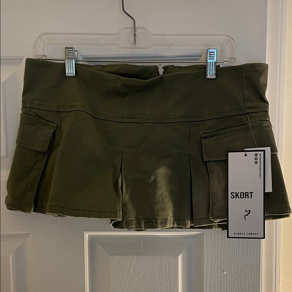 Olive Green Skort with Pockets